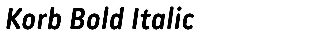 Korb Bold Italic